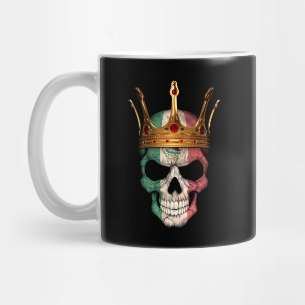Mexican Flag Skull with Crown by jeffbartels
